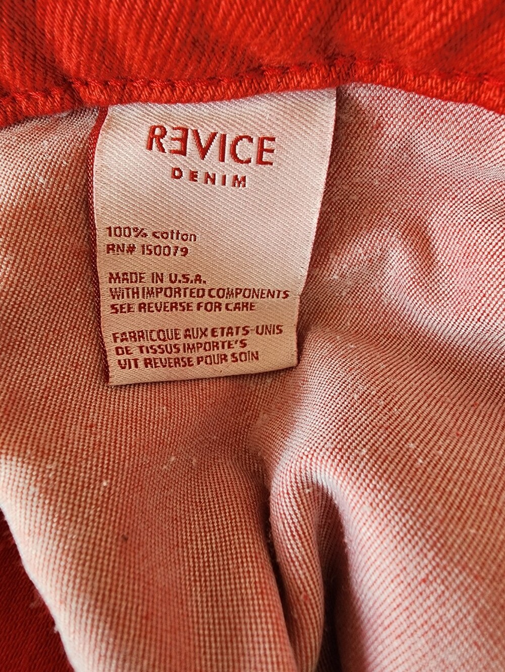 Revice Denim Red Venus Flare Star Back Jeans 27 High Rise Boho Western Retro - Picture 13 of 15